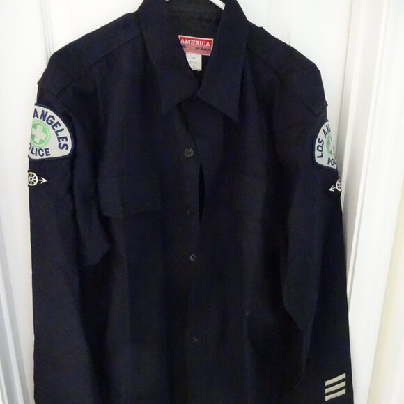 Rare VTG Elbeco Tex Trop Mens L Police Motorcycle Uniform LA Navy Blue - Picture 1 of 6